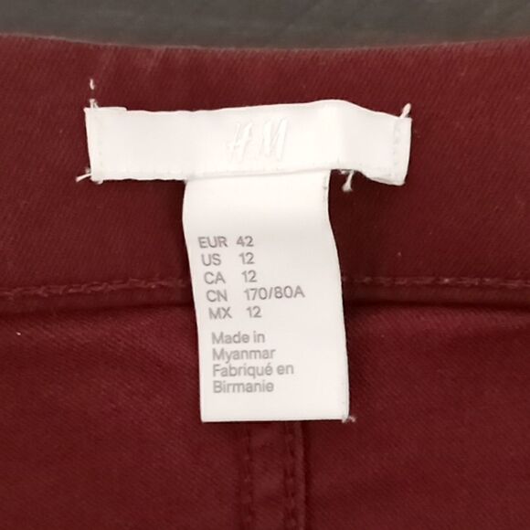 H & M rust skinny jeans size 12 very stretchy - Picture 4 of 4